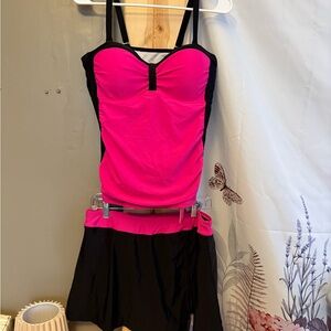 Younique Vibrant Pink and Black Swimwear